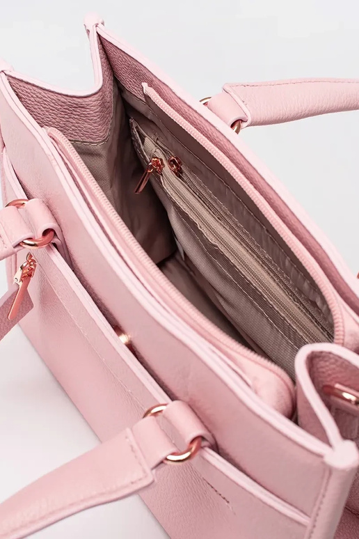 Rosa Handtasche mit Reißverschluss Rosa Handtasche mit Reißverschluss