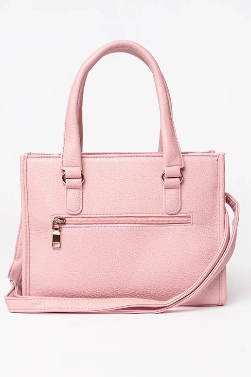 Rosa Handtasche mit Reißverschluss Rosa Handtasche mit Reißverschluss