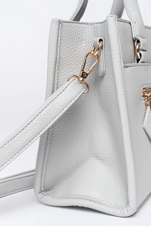 Graue Handtasche mit Reißverschluss