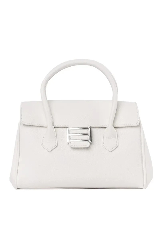 Graue Damenhandtasche mit Riemen