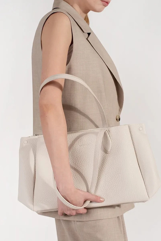 leuchtend gelbe Shopper aus Kunstleder