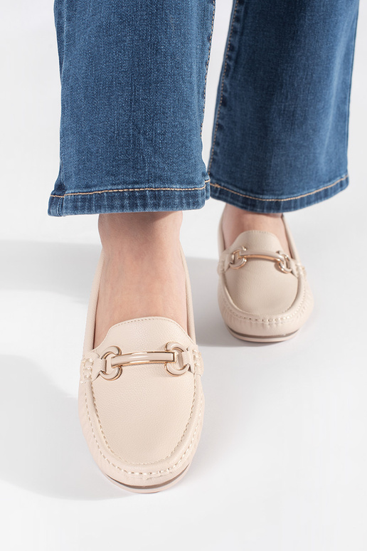 Sandfarbene Mokassins Sandfarbene Mokassins