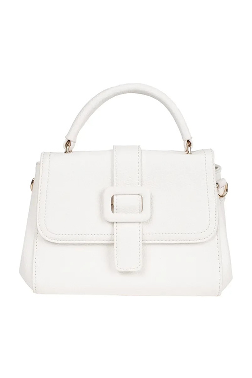 Weiße kleine Tasche mit goldenen...