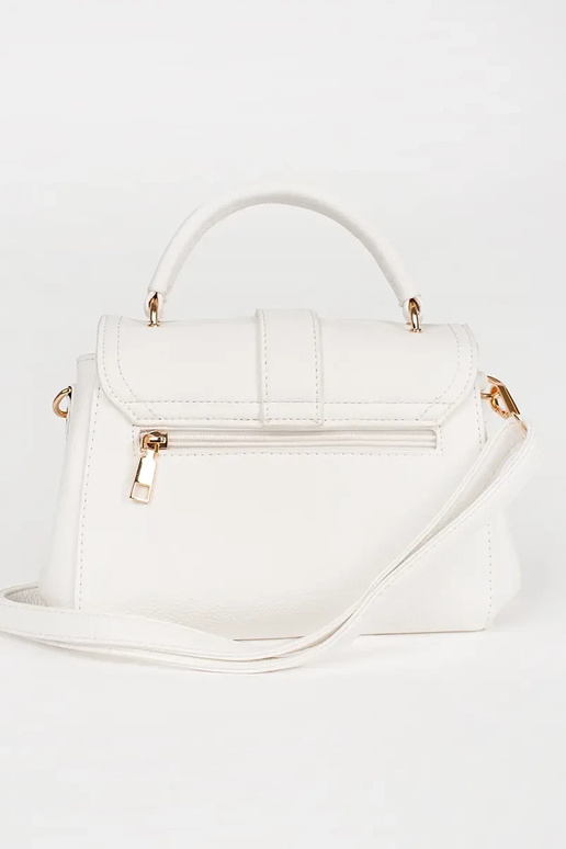 Weiße kleine Tasche mit goldenen...