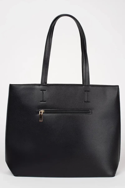 Große Schwarze Shopper-Tasche mit Nieten