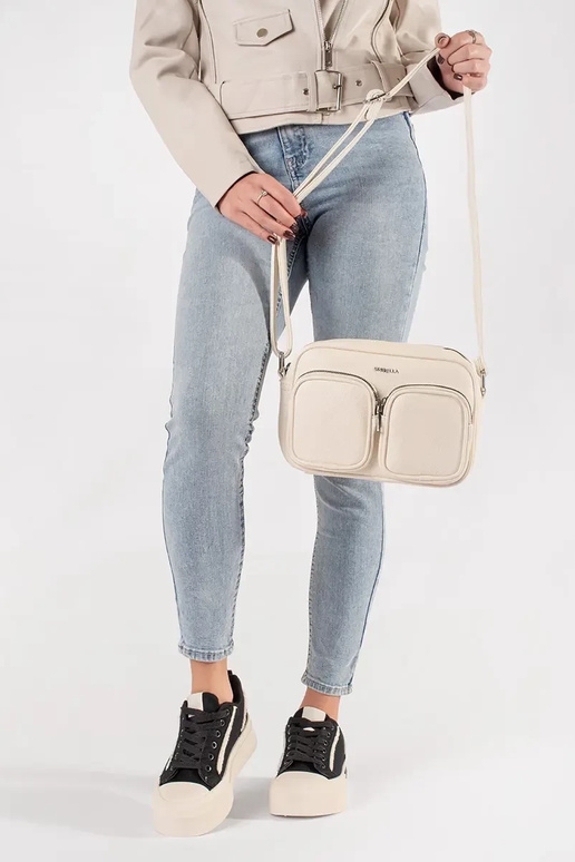 Rosa kleine Handtasche mit Taschen