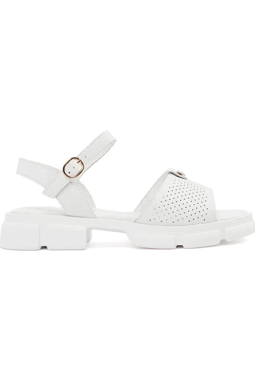 Weiße Sandalen mit Plattform Weiße Sandalen mit Plattform