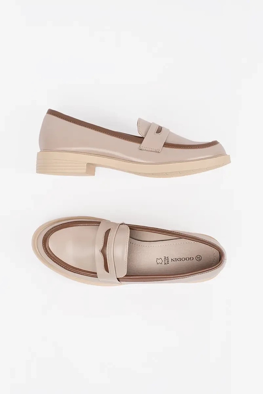 Elegante Damen Mokassins in Sandfarbe