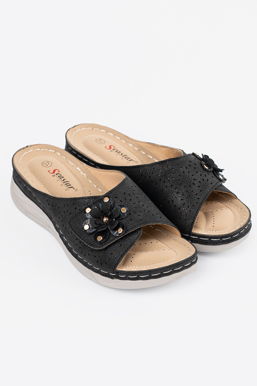 Damen Pantoletten mit dekorativen... Damen Pantoletten mit dekorativen...