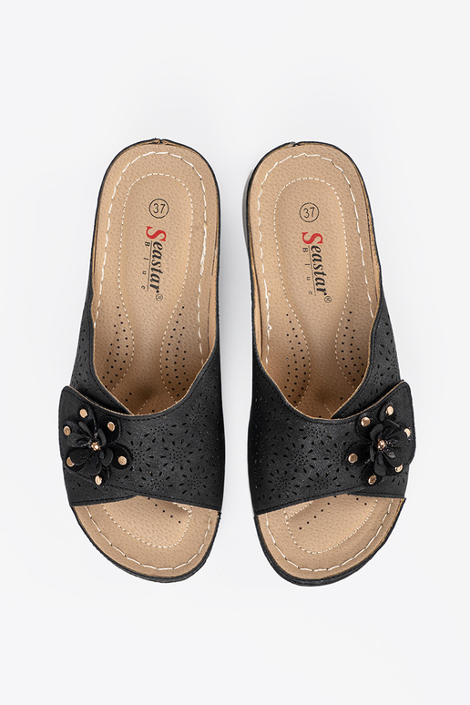 Damen Pantoletten mit dekorativen... Damen Pantoletten mit dekorativen...