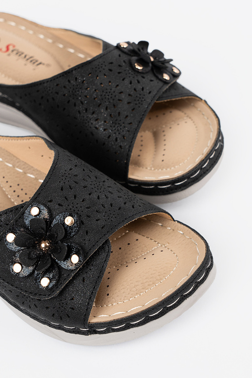 Damen Pantoletten mit dekorativen... Damen Pantoletten mit dekorativen...