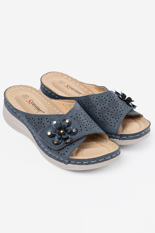 Damen Pantoletten mit dekorativen... Damen Pantoletten mit dekorativen...