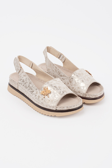 Elfenbeinfarbene Sandalen... 2