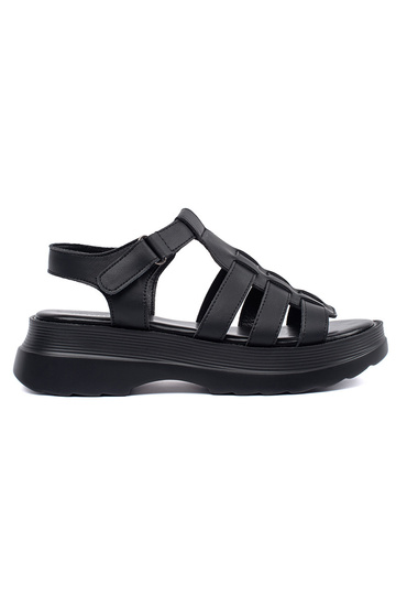 Schwarze Sandalen mit...
