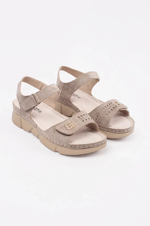 sandfarbene Sandalen für Frauen