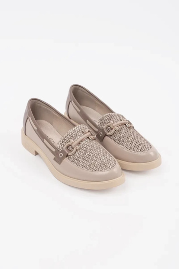 sandfarbene Mokassins mit... 2