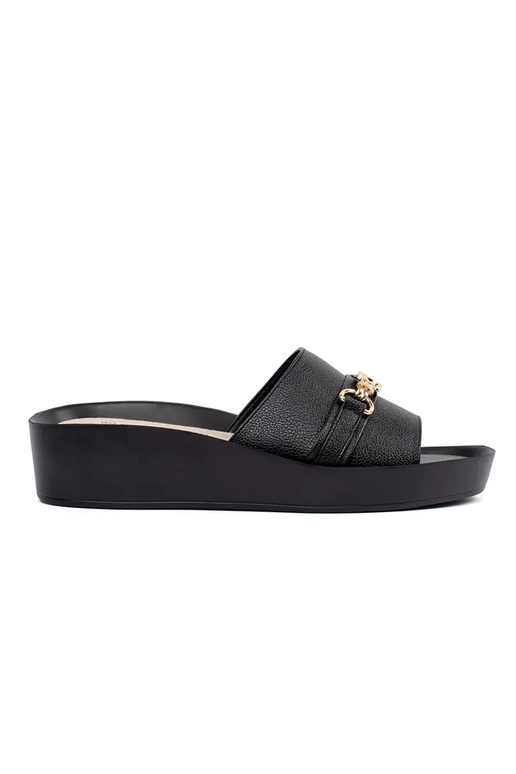 schwarze Damenflipflops mit Kette