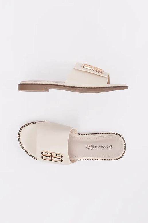 elfenbeinfarbene Damenflipflops mit... elfenbeinfarbene Damenflipflops mit...