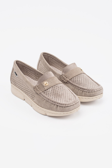 Sandfarbene Mokassins 2