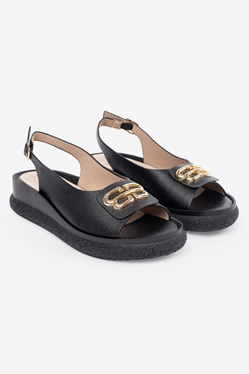 Flache schwarze Sandalen... 2