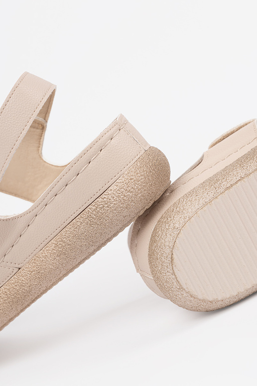 Damen Sandalen in Elfenbein mit Velcro Damen Sandalen in Elfenbein mit Velcro