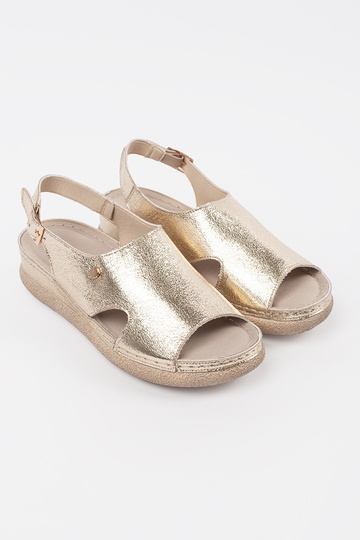 goldfarbene flache Sandalen... 2