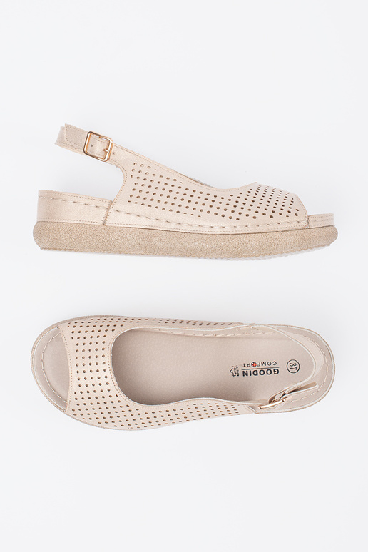 helle goldene bequeme Sandalen