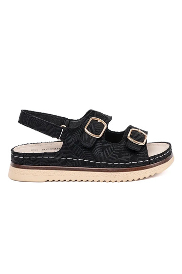 Schwarze Sandalen mit...