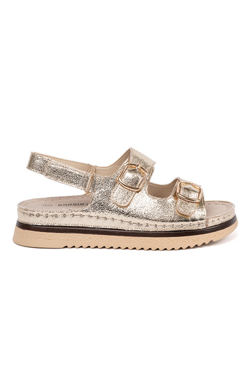 Goldene Sandalen mit...