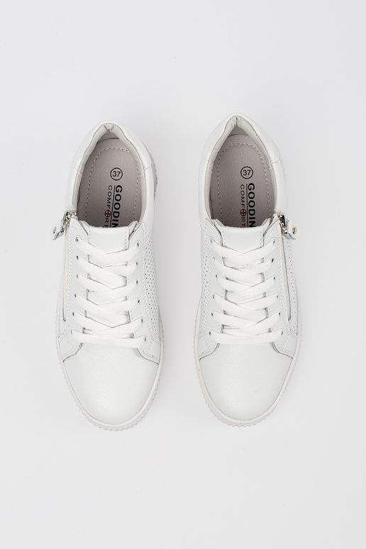Weiße Sneakers mit Plattform aus... Weiße Sneakers mit Plattform aus...