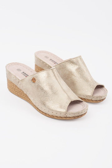 Goldene Damen Pantoletten... 2