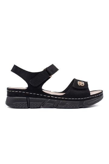 Schwarze Damen Sandalen