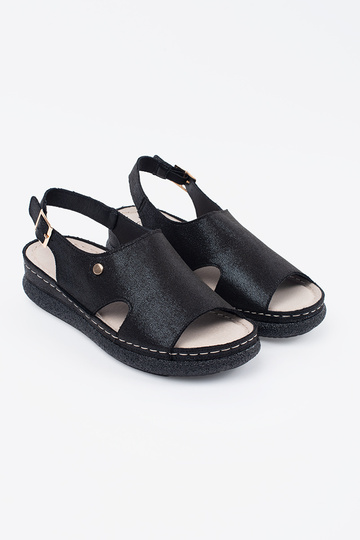 schwarze flache Sandalen... 2