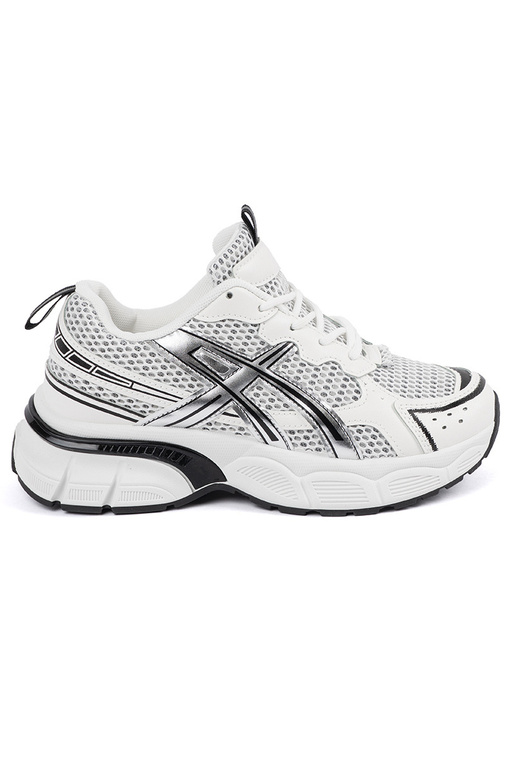 Damen Weiße-Schwarze Sportschuhe mit... Damen Weiße-Schwarze Sportschuhe mit...