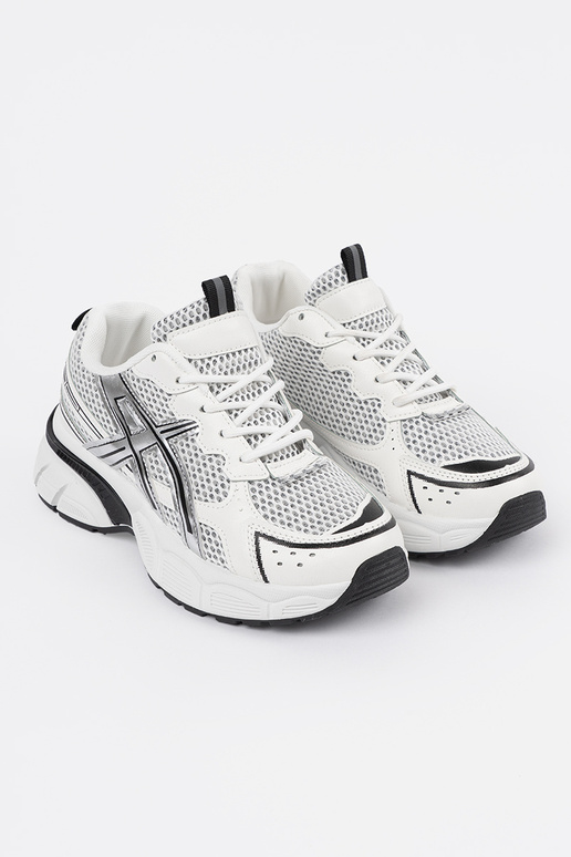 Damen Weiße-Schwarze Sportschuhe mit... Damen Weiße-Schwarze Sportschuhe mit...