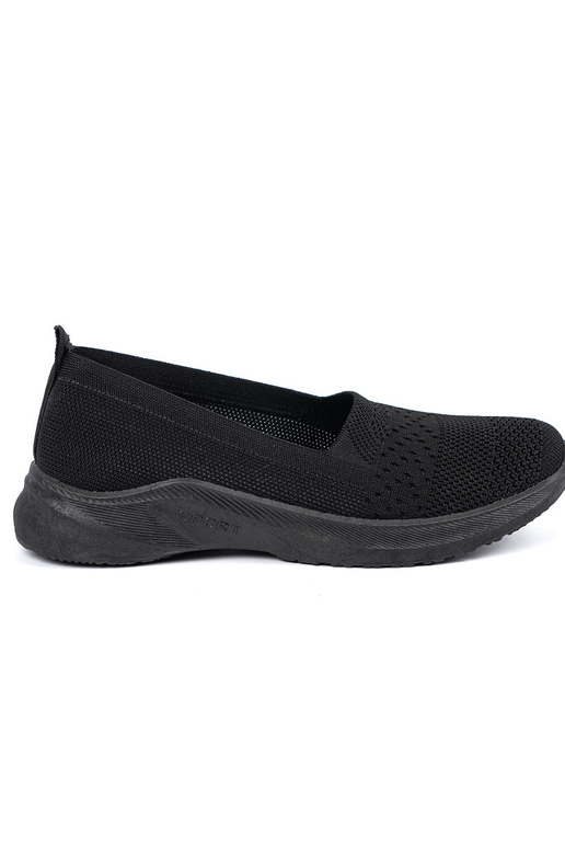 Schwarze Sportschuhe im Slipper-Modell