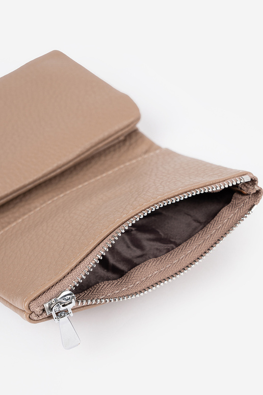 Beige Damenbörse aus Kunstleder,...