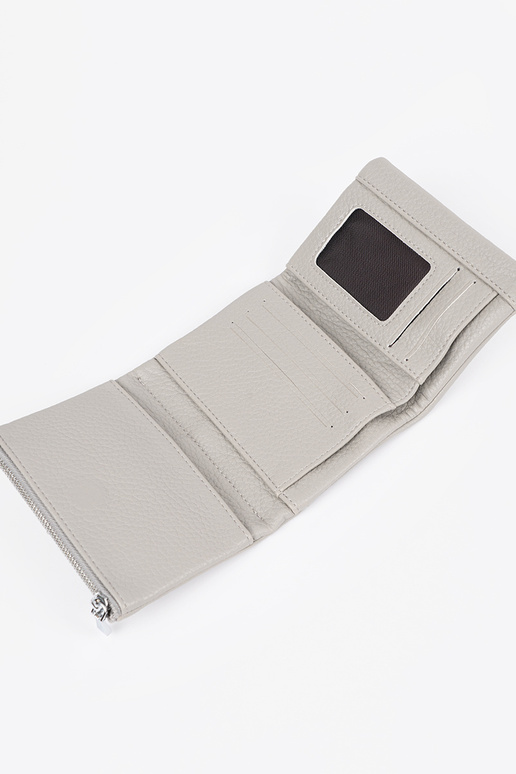 Graue Damenbörse aus Kunstleder,...