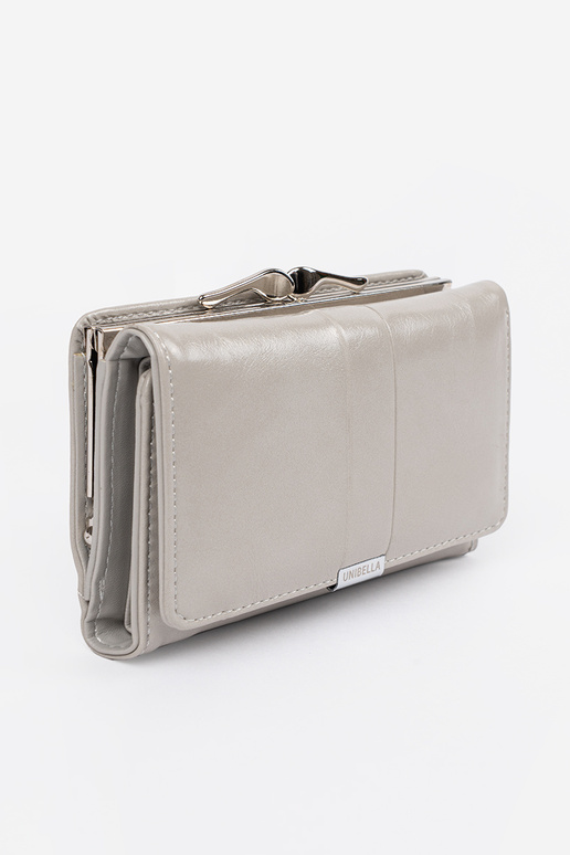 Graue Damenbörse aus Kunstleder Graue Damenbörse aus Kunstleder