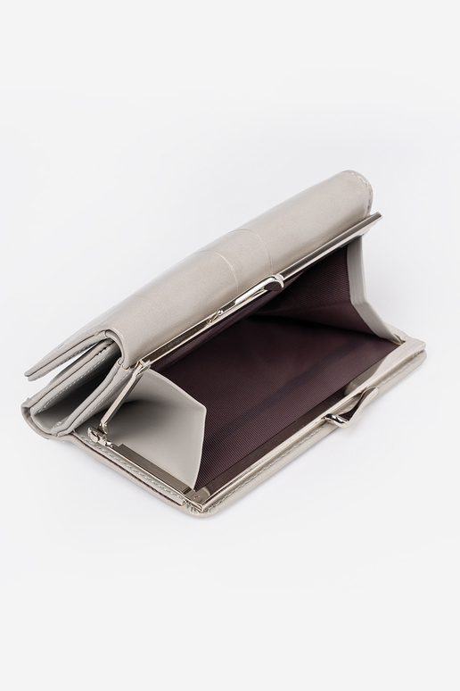 Graue Damenbörse aus Kunstleder Graue Damenbörse aus Kunstleder