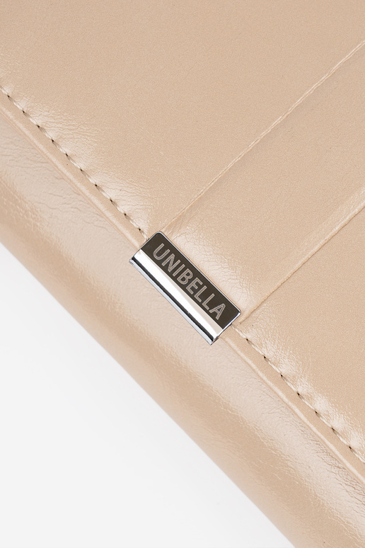 Beige Damenbörse aus Kunstleder Beige Damenbörse aus Kunstleder