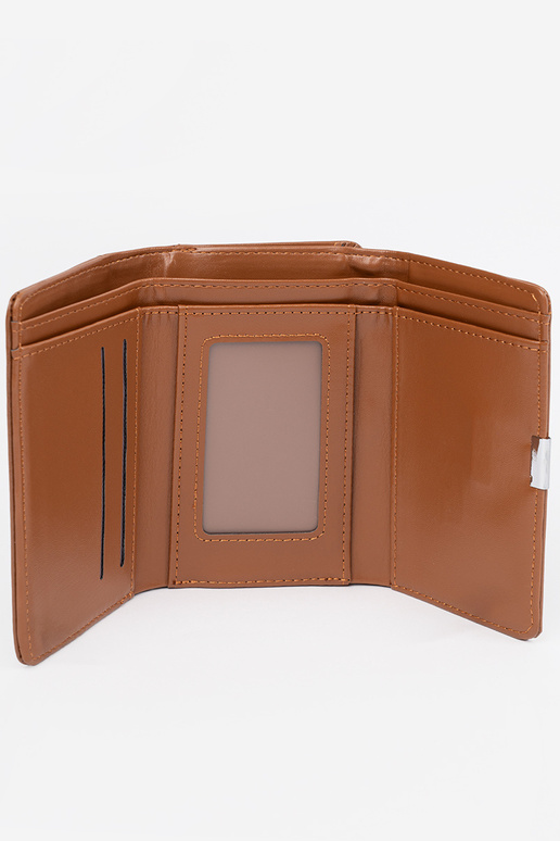 Braune Damen Geldbörse aus Kunstleder