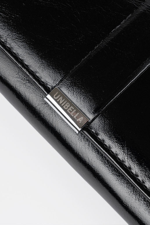 Schwarze Damenbörse aus Kunstleder Schwarze Damenbörse aus Kunstleder