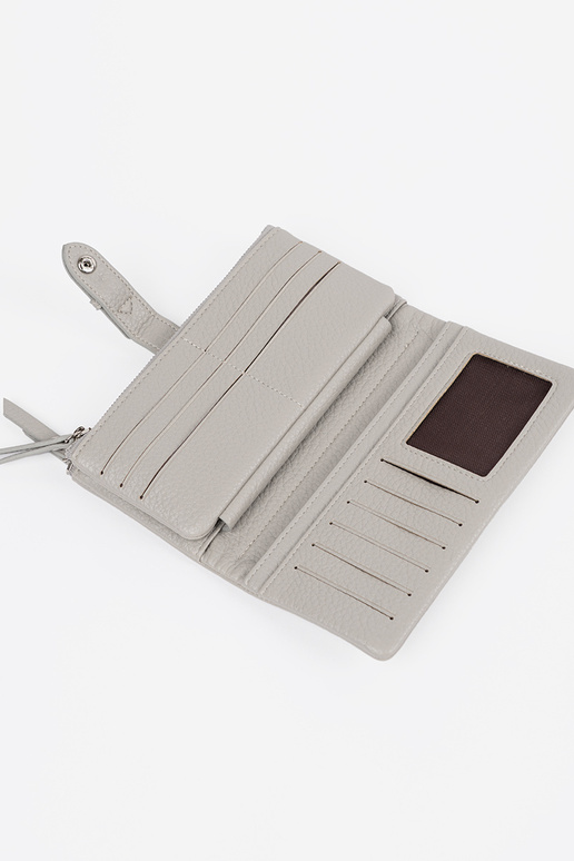 Graue Damen Geldbörse mit Fächern