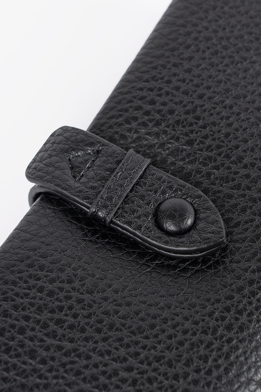 Schwarze Damenbörse mit Fächern Schwarze Damenbörse mit Fächern