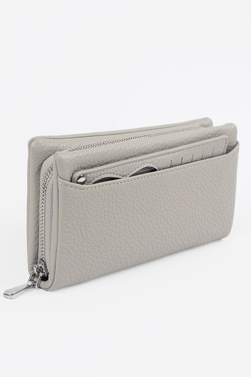 Große Damenbörse in grau Große Damenbörse in grau