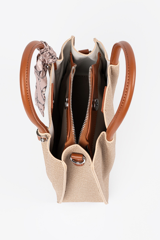 Graue kleine Handtasche mit Griff