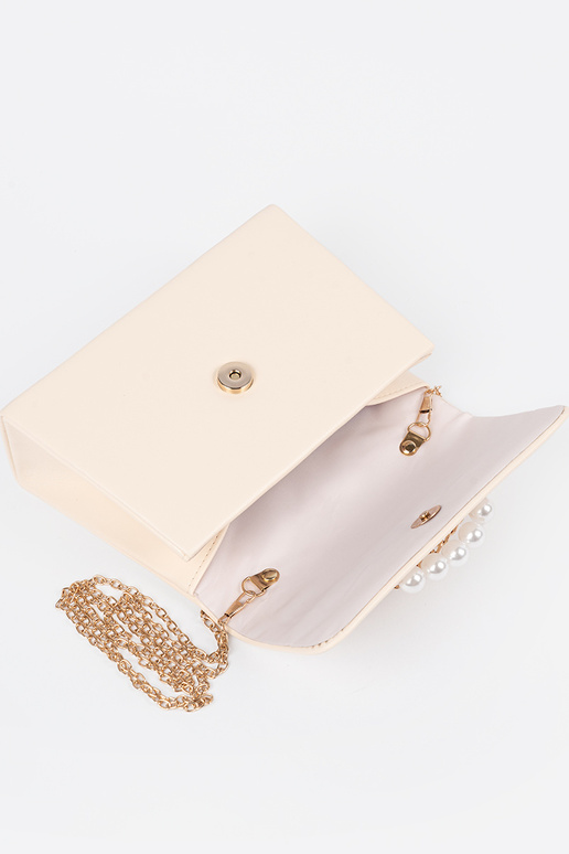 Elegante hellsandfarbene Handtasche