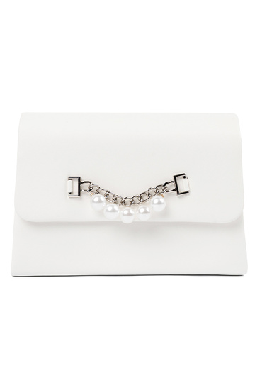 Elegante weiße Handtasche