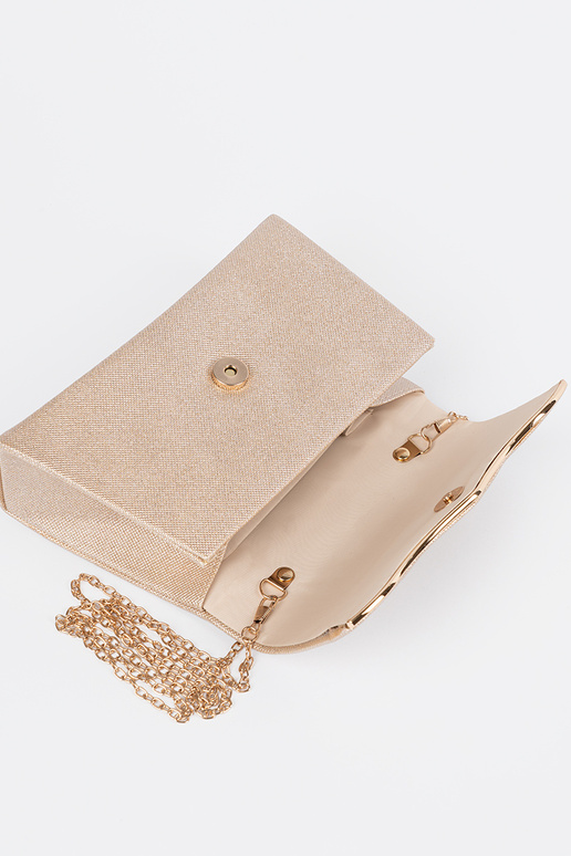 Goldfarbene Handtasche mit Kette